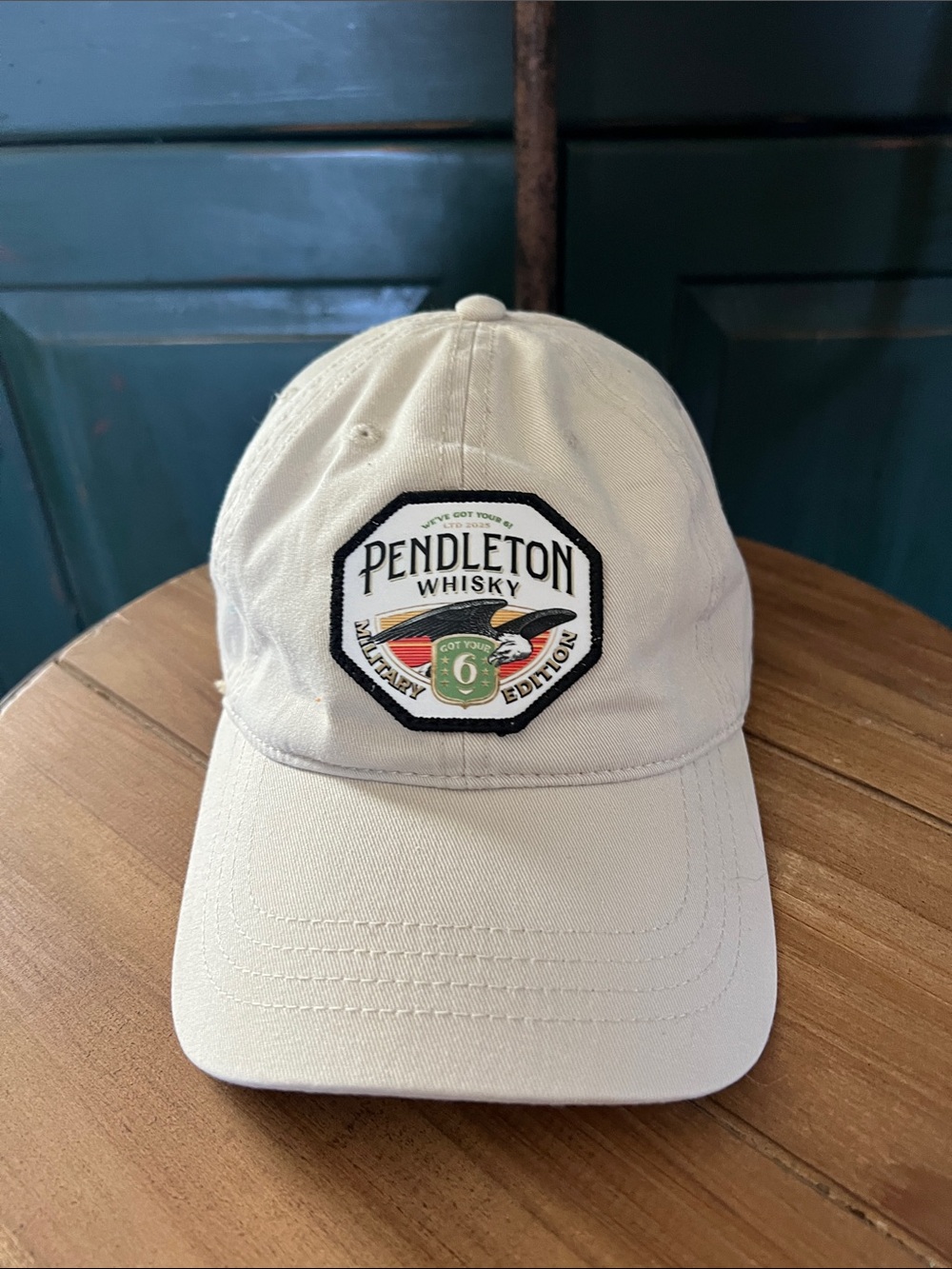 Pendleton Cream Baseball Cap with Embroidered Patch